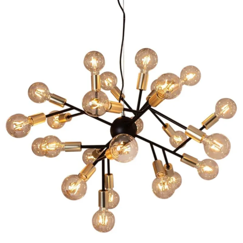 Lampa wisząca Heroes 4200460-4002 By Rydens 24xE27 40W Metal Czarny matowy Kup teraz
