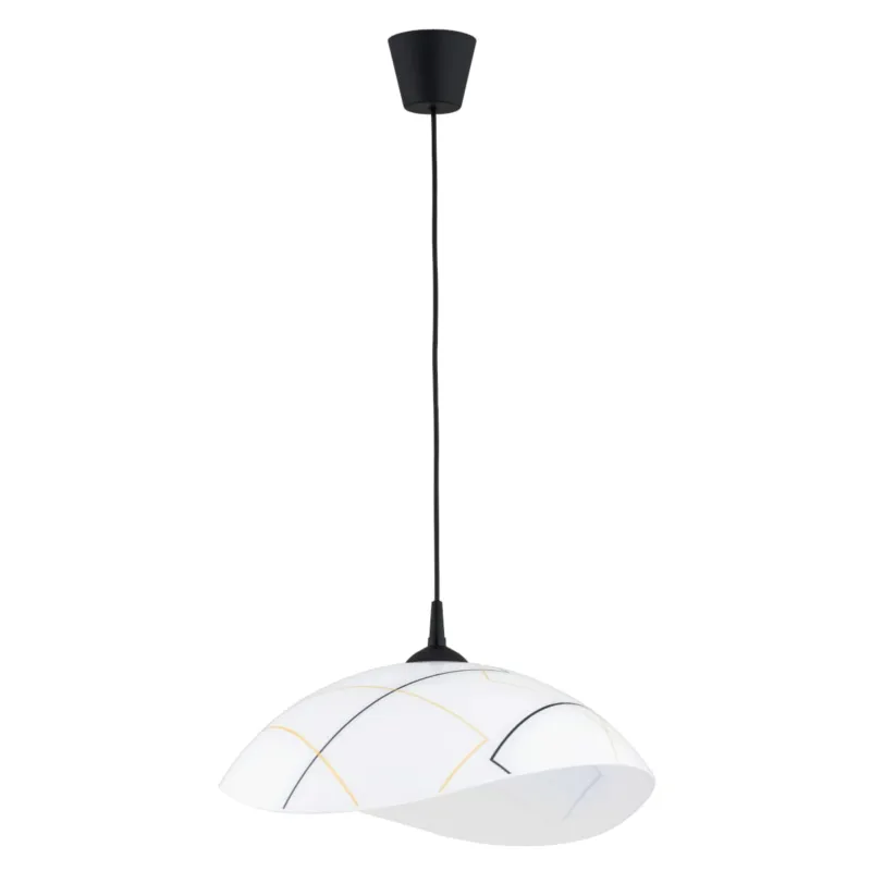 Oferta czasowa Lampa wisząca Hibiskus 61114 Alfa 1xE27 LED Tworzywo/Szkło Czarny