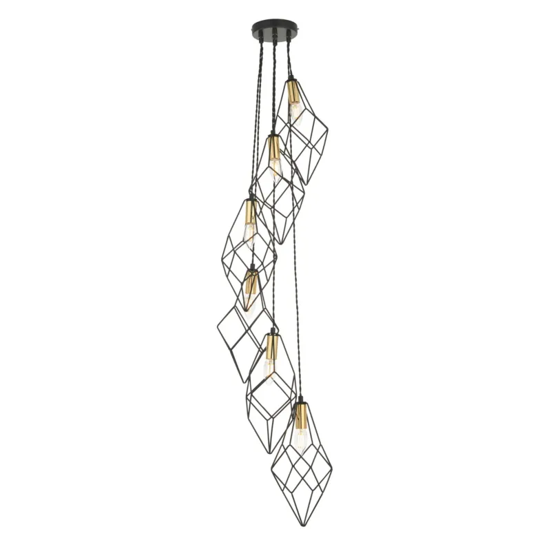 Do wyczerpania zapasów Lampa wisząca Jaxon Endon 6x6W E14 Stal Złoty