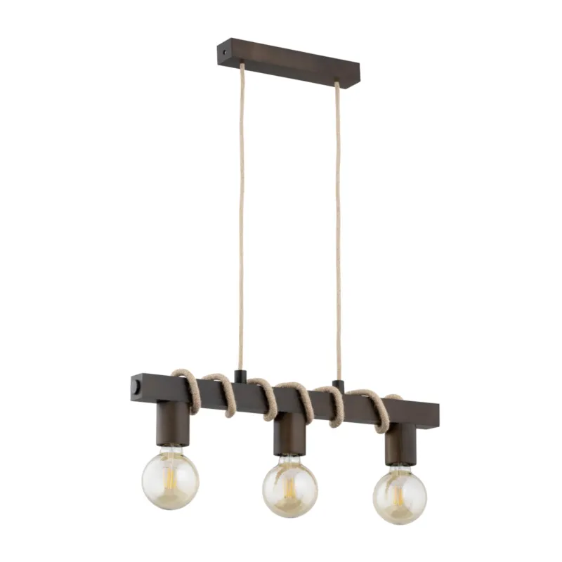 Nowość Lampa wisząca Kalipso 62249 Alfa 3xE27 LED Drewno Venge
