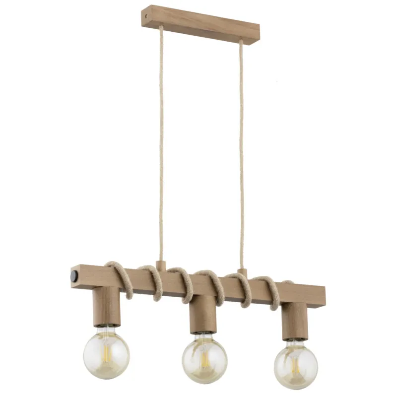 Lampa wisząca Kalipso 62254 Alfa 3xE27 LED Drewno Jasne Drewno Promocja