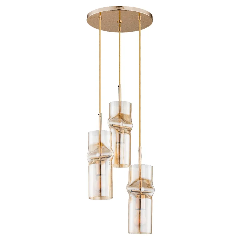 Lampa wisząca Kapris 61015 Alfa 3xE27 LED Metal/Szkło Złoty Szybka dostawa