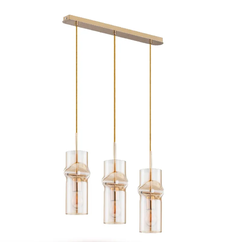 Wyjątkowa oferta Lampa wisząca Kapris 61016 Alfa 3xE27 LED Metal/Szkło Złoty