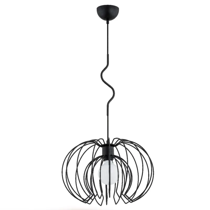 Lampa wisząca Kiwi 60602 Alfa 1xE27 LED Metal Czarny Szybka wysyłka