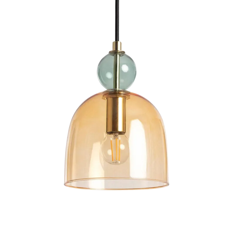 Lampa wisząca Koloreno ABR-KOLO1-A Abruzzo 1xE14 20W Szkło Bursztynowy Ostatnie sztuki