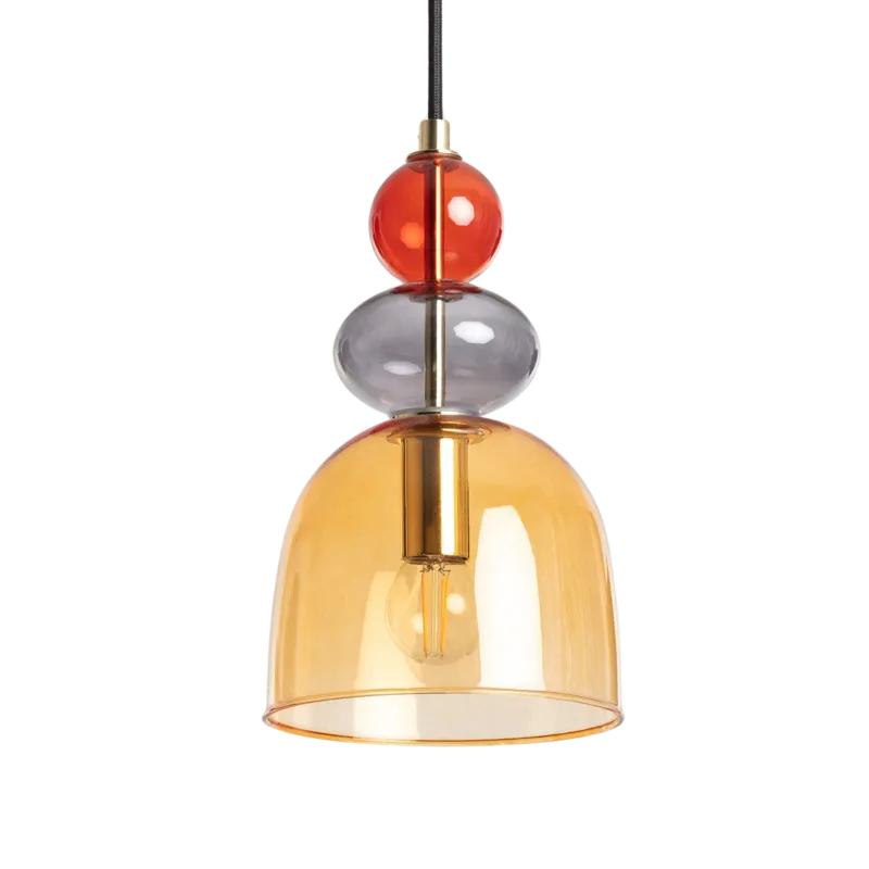 Nowy Lampa wisząca Koloreno ABR-KOLO2-A Abruzzo 1xE14 20W Szkło Bursztynowy