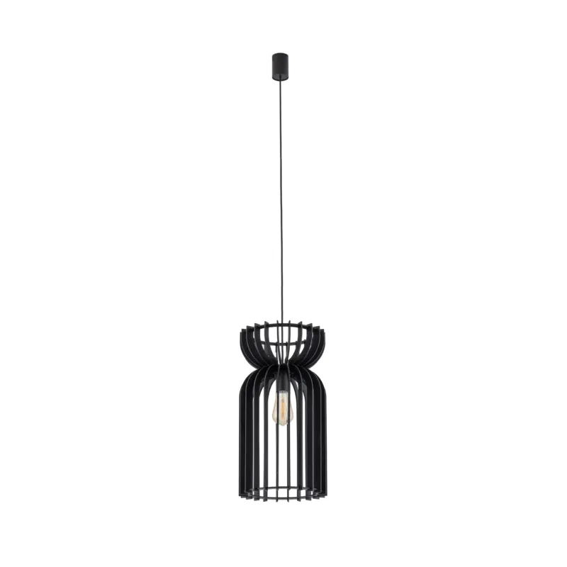 Lampa wisząca KYMI A 10573 Nowodvorski 1xE27 25W only LED Sklejka Czarny Do wyczerpania zapasów