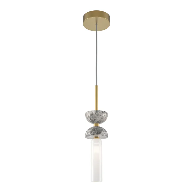 Lampa wisząca Kyoto MOD178PL-01GR Maytoni G9x28W Metal i marmur/Szkło Złoto i szarość/Biały Ograniczona ilość