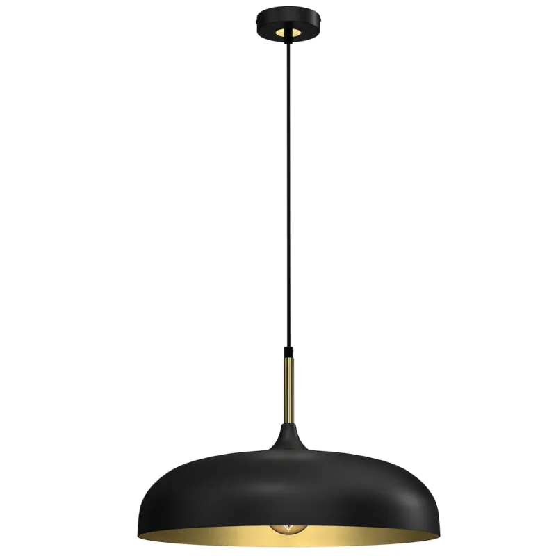 Lampa wisząca LINCOLN MLP7898 Milagro 1xE27 60W Metal Czarny / Złoty Nie przegap