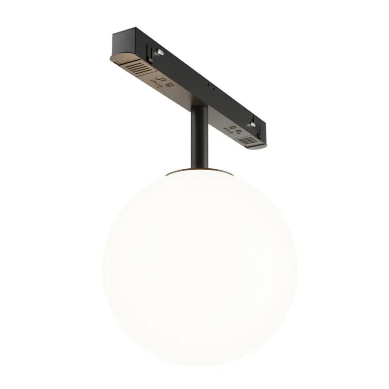 Dostępne od ręki Reflektor szynowy Luna 5W LED 4000K szkło czarny Maytoni TR038-2-5W4K-1 do systemu jednofazowego
