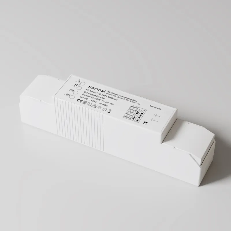 Super okazja Zasilacz LED DALI PSL‑DL40‑S 20W PSL-DL40-S-350-500mA-DE Maytoni, tworzywo sztuczne, biały, 350–500mA