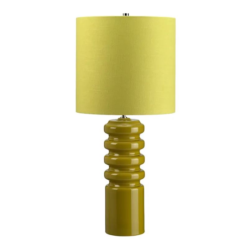 Tani Lampa stojąca Contour CONTOUR-TL-LIME Elstead Lighting 1x60W E27 Porcelana Żółty