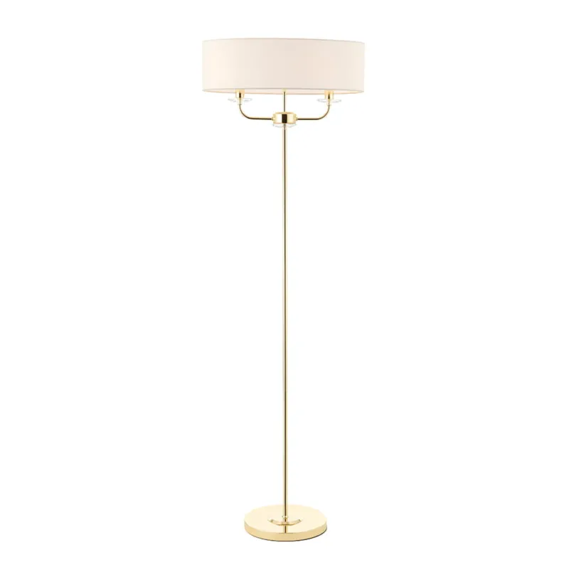 Endon Lampa podłogowa Nixon 2x40W E14 Mosiądz Zniżka