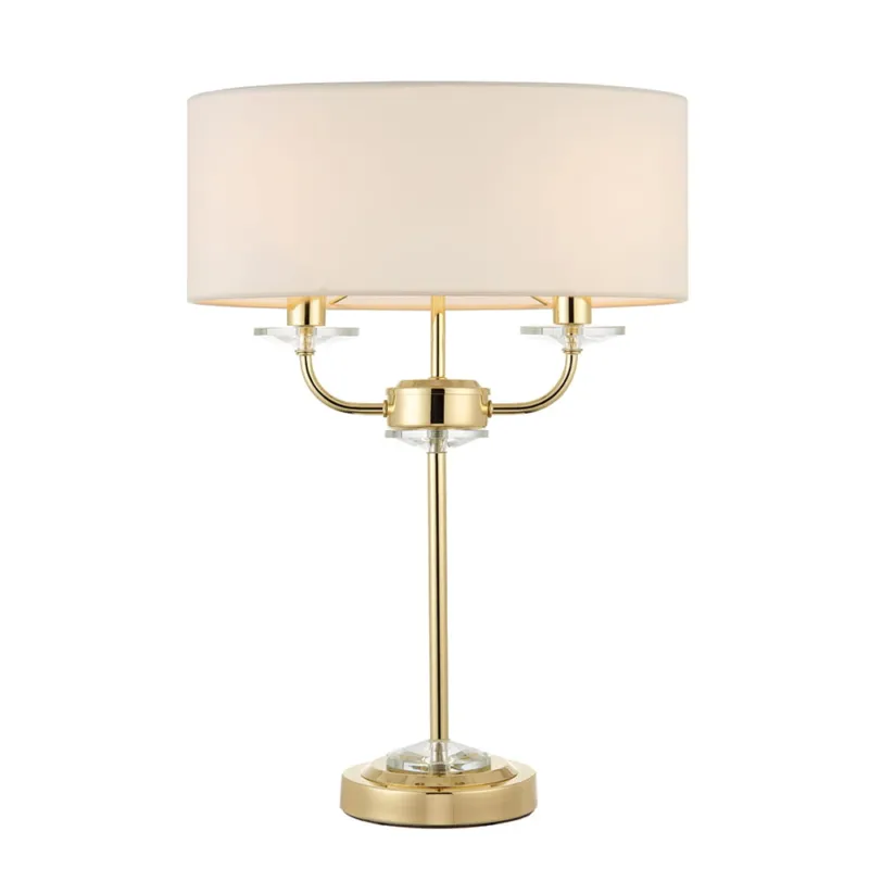 Oferta limitowana Endon Lampa stojąca Nixon 2x40W E14 Mosiądz