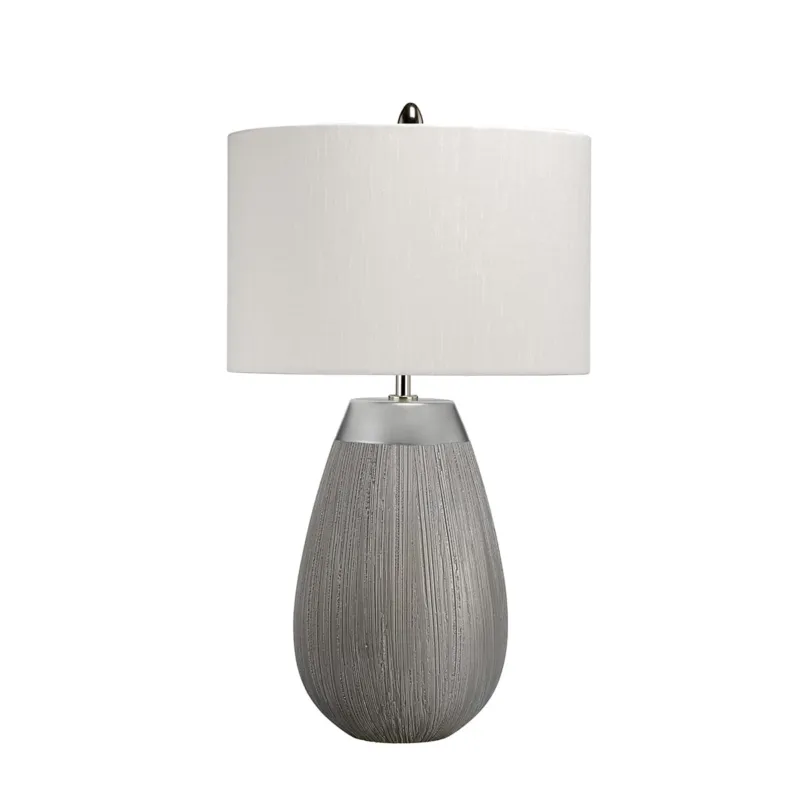 Lampa stołowa Harrow QN-HARROW-TL Quintiesse 1xE27 60W Ceramika, Stal, Sztuczny jedwab Srebrny Tani