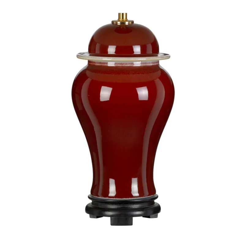 Bestseller Lampa stołowa Oxblood DL-OXBLOOD-BASE Elstead Lighting 1xE27 60 W Ceramika Krwista czerwień