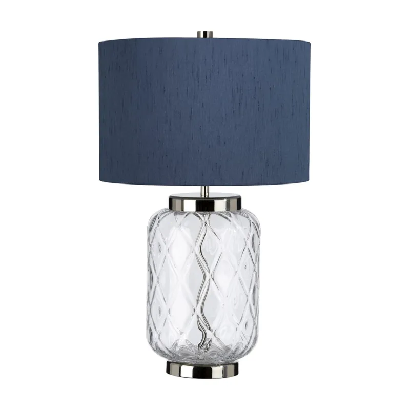 Tylko do końca tygodnia Lampa stołowa Sola QN-SOLA-TL-S-BLU Quintiesse 1xE27 60W Stal, Szkło, Sztuczny jedwab Polerowany nikiel