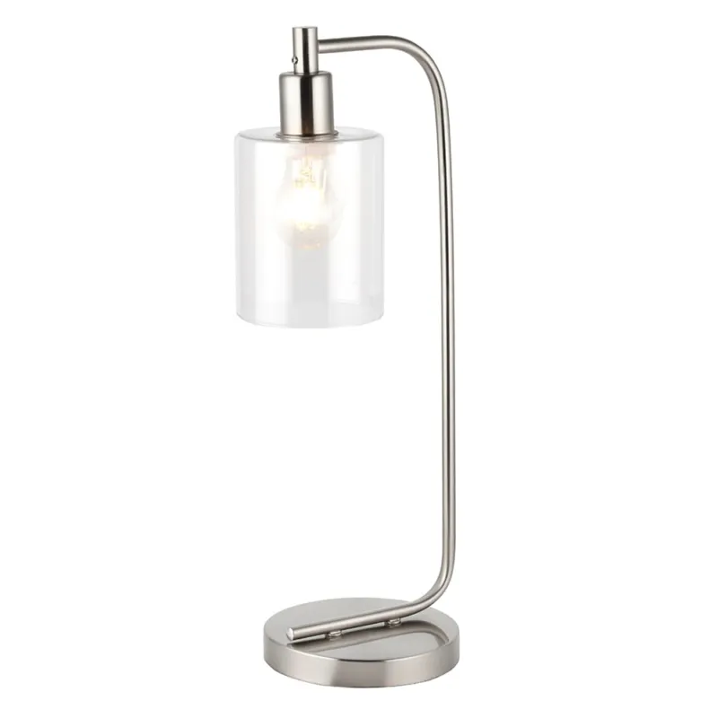 Wyprzedaż Endon Lampa stojąca Toledo 1x40W E27 Szczotkowany Nikiel