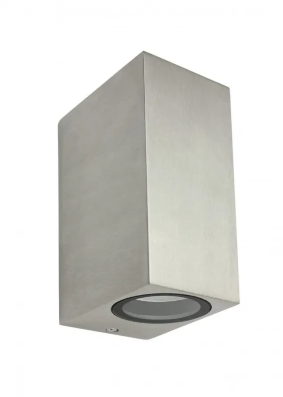 Hit cenowy Lampa elewacyjna kinkiet Mini 5002 BR SU-MA GU10, 2 x max 35 W, 230 V Szczotkowane aluminium