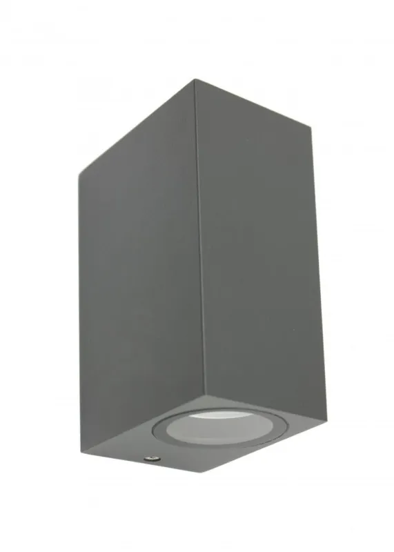 Bezpieczne zakupy Lampa elewacyjna kinkiet Mini 5002 DG SU-MA GU10, 2 x max 35 W, 230 V Ciemny popiel