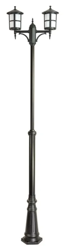 Lampa ogrodowa latarnia parkowa podwójna CORDOBA II OGMWN 2 TD SU-MA E27, 2 x 60 W, 230 V Czarny, patyna Super okazja