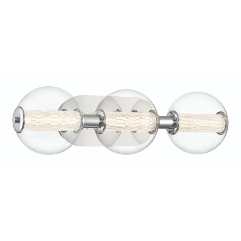 Lampa zewnętrzna kinkiet Atomo QN-ATOMO-3W-PC Eurofase 1x13W LED Aluminium/Stal/Szkło Srebrny/Przezroczysty Ekspresowa dostawa