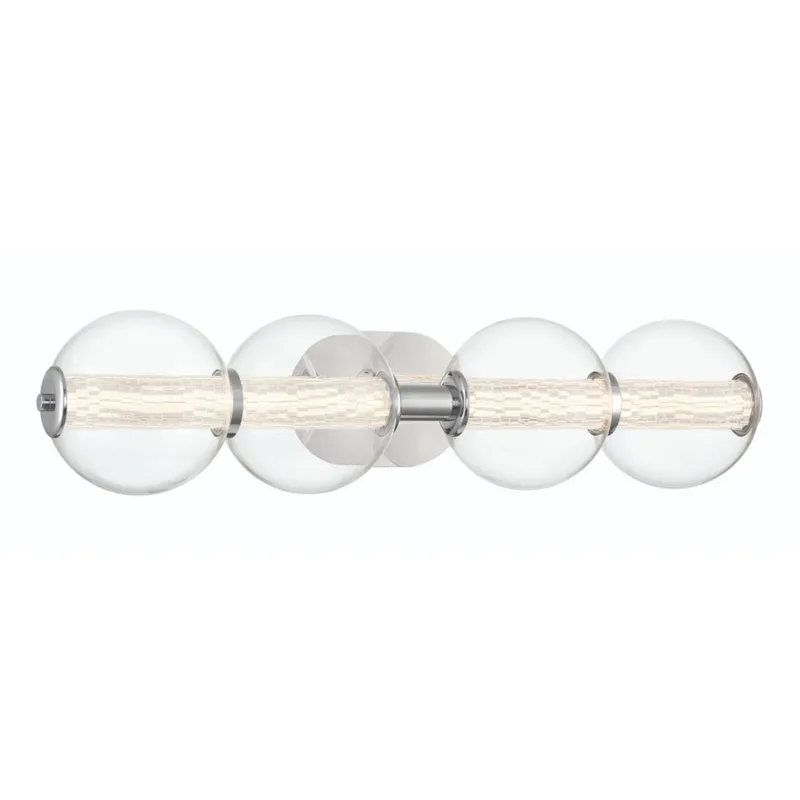 Lampa zewnętrzna kinkiet Atomo QN-ATOMO-4W-PC Eurofase LED 18,5W Aluminium/Stal/Szkło Srebrny/Przezroczysty Oferta limitowana