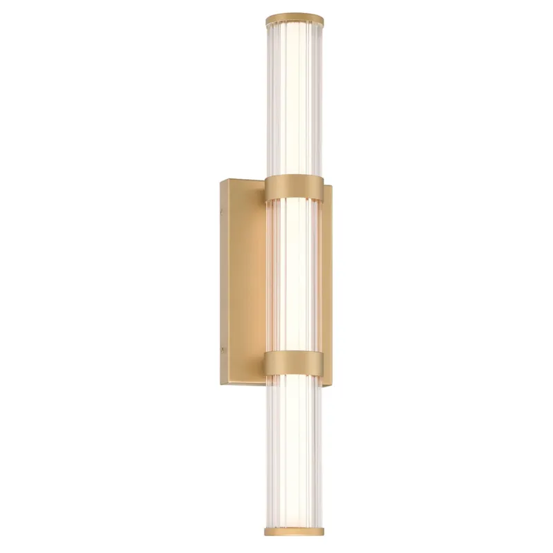 Lampa zewnętrzna kinkiet Fayton QN-FAYTON-M-BG Eurofase 1x21,6W LED Aluminium/Szkło Złoty/Przezroczysty Oferta limitowana