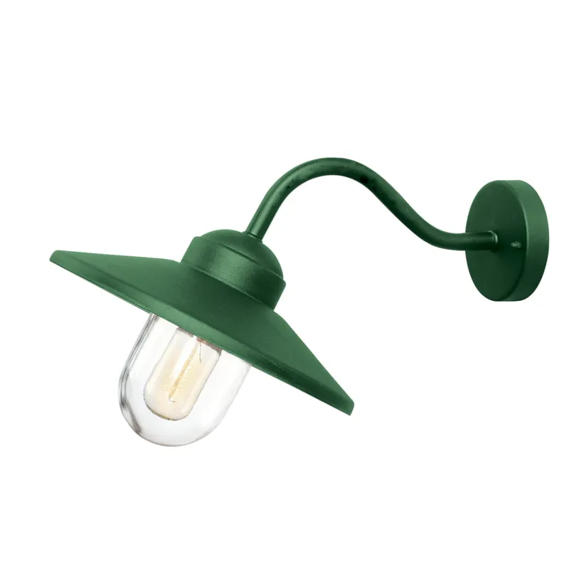 Lampa zewnętrzna Latarnia naścienna Klampenborg KLAMPENBORG-FGR Elstead Lighting 1xE27 60W Stal nierdzewna 304, szkło przezroczyste Zielony Kup teraz