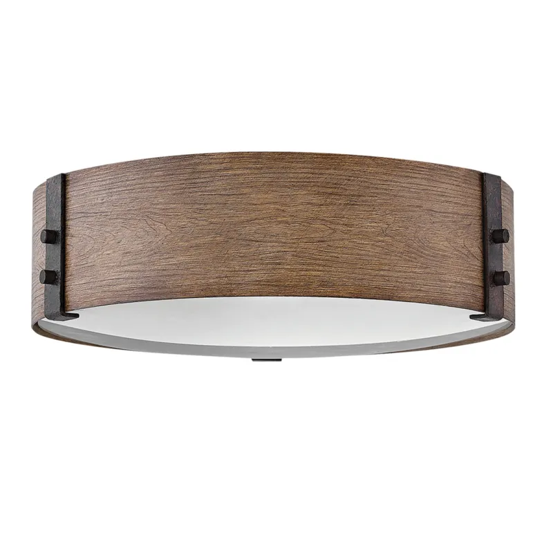 Lampa zewnętrzna Plafon ogrodowy Sawyer HK-SAWYER-F-M-SQ Elstead Lighting 3xE14 40W Stal, szkło matowe Brązowy, Czarny Ostatnie sztuki