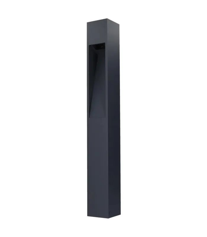 Lampa zewnętrzna słupek MODERN 80 Radex IP 44 1x18W GU10 Aluminium/Poliwęglan Czarny Do wyczerpania zapasów