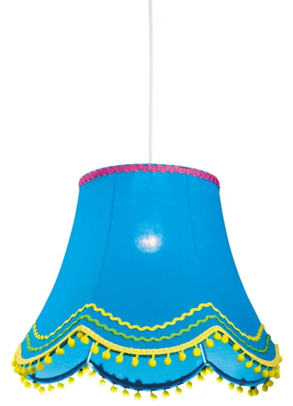 Ograniczona ilość Lampa wisząca Candellux Arlekin niebieska 1×E27