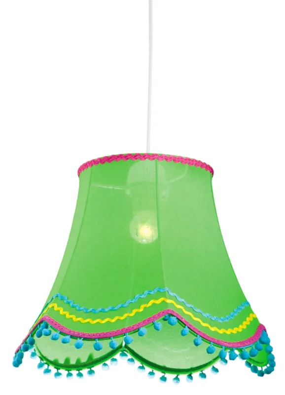 Do wyczerpania zapasów Lampa wisząca Candellux Arlekin zielona z zielonym abażurem 1×E27