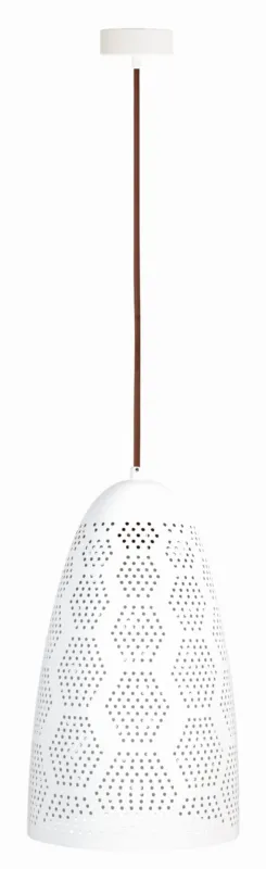 Lampa wisząca Candellux Bene biała ażurowa 1×E27 Darmowy zwrot
