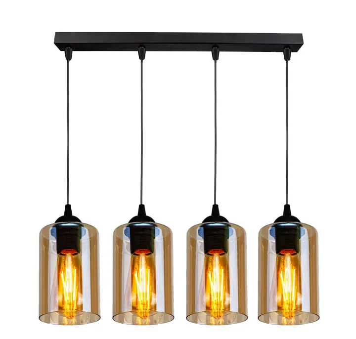 Lampa wisząca Candellux Bistro szklana 4×E27 Popularny