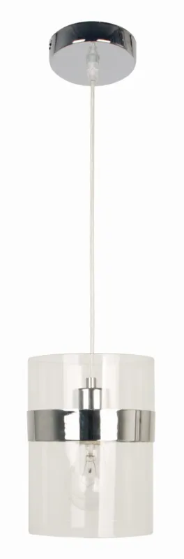 Sprawdź teraz Lampa wisząca Candellux Brando chromowa z transparentnym kloszem 1×E27