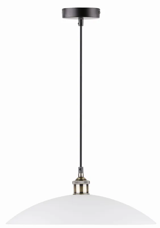 Zniżka Lampa wisząca Candellux Dexter 31 biała z białym kloszem 1×E27