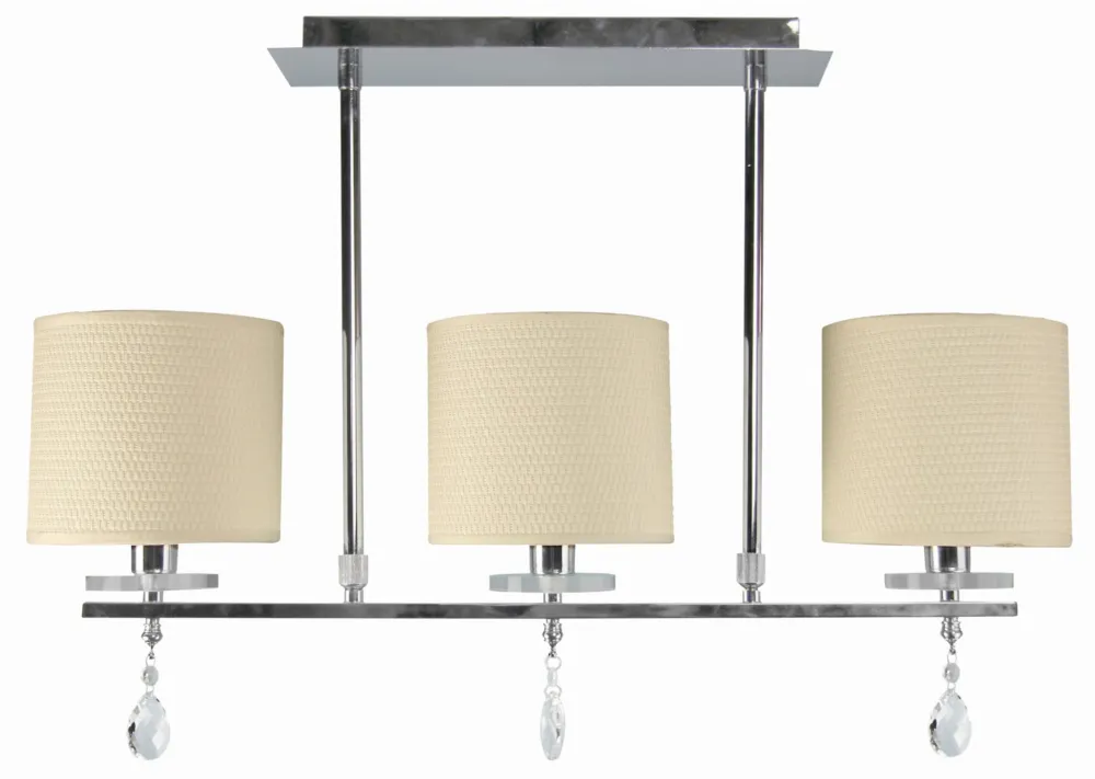 Dostępne od ręki Lampa wisząca Candellux Estera chromowana z abażurem 3×E14