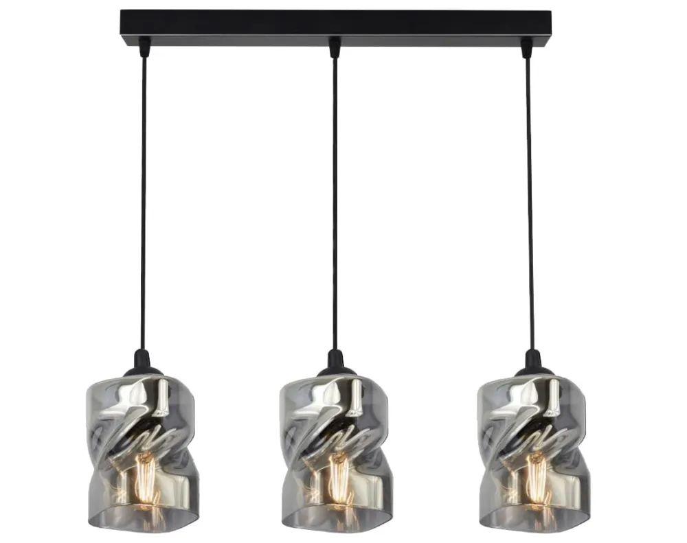 Zniżka Lampa wisząca Candellux Felis 33 czarna z dymionym kloszem 1×E27