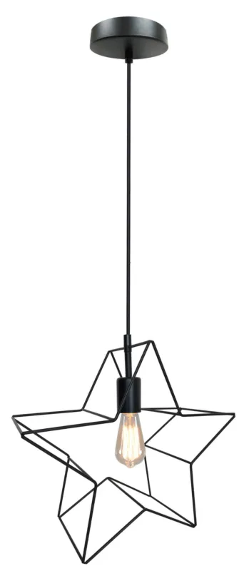 Nowość Lampa wisząca Candellux Gwiazdka czarna 1×E27