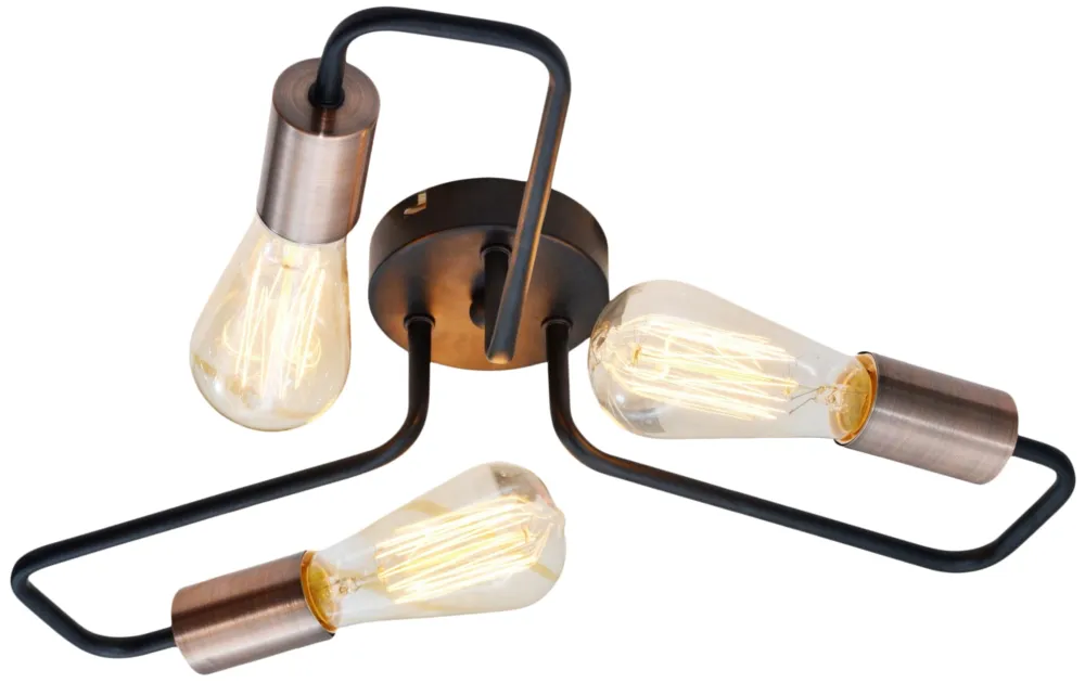 Tylko do końca tygodnia Lampa wisząca Candellux Herpe czarna bez klosza 3×E27
