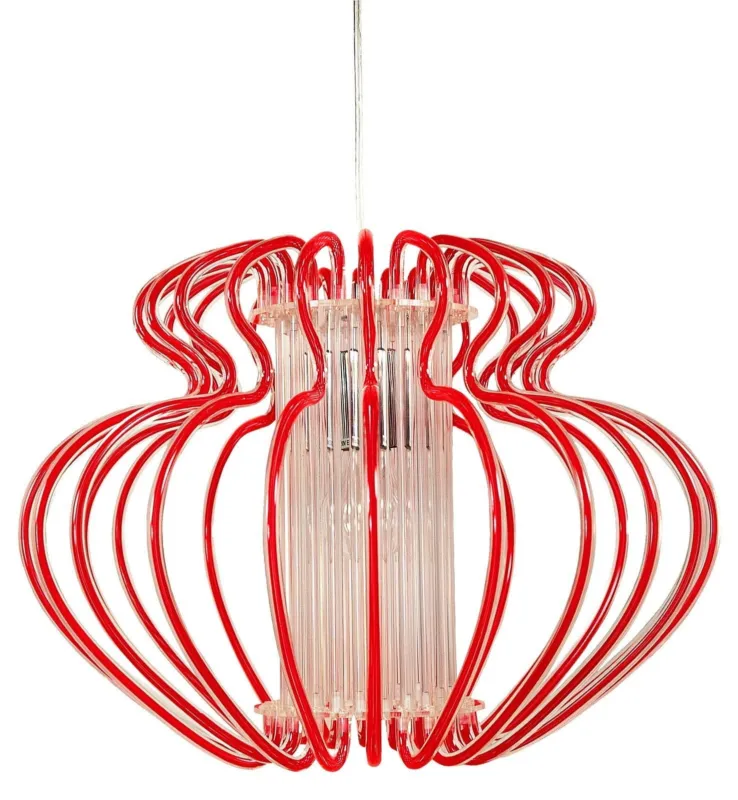 Lampa wisząca Candellux Imperia czerwona 1×E27 Promocja