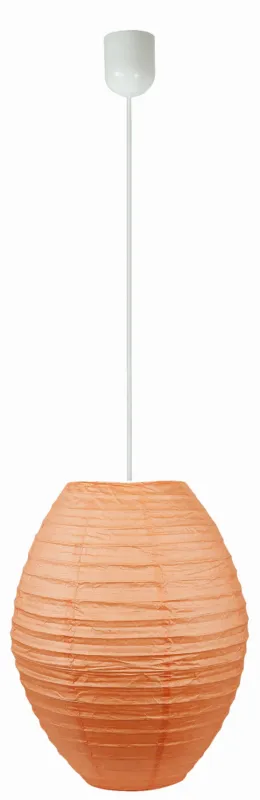 Ostatnie sztuki Lampa wisząca Candellux Kokon papierowa pomarańczowa 1×E27