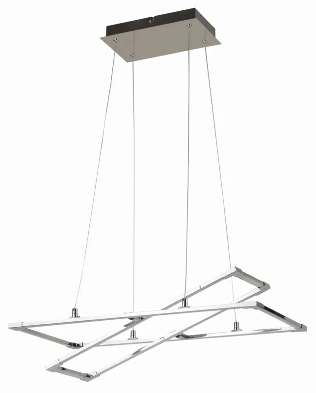 Lampa wisząca Candellux Kseros srebrno-szara LED 60×30 cm Ostatnia szansa
