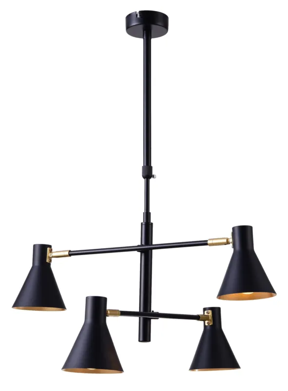 Hit cenowy Lampa wisząca Candellux Less czarna matowa 4×E14