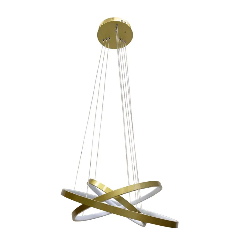 Bezpieczne zakupy Lampa wisząca Candellux Lune złota 3× LED
