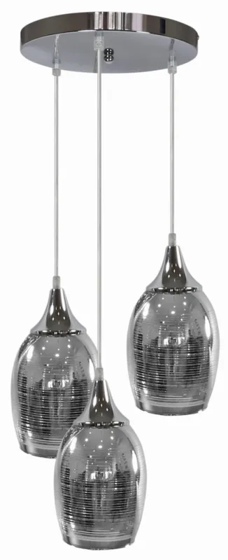 Łatwy zwrot Lampa wisząca Candellux Marina chromowa 3×E27