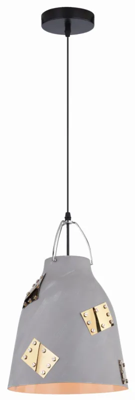 Lampa wisząca Candellux Patch szara 1×E27 Wyprzedaż