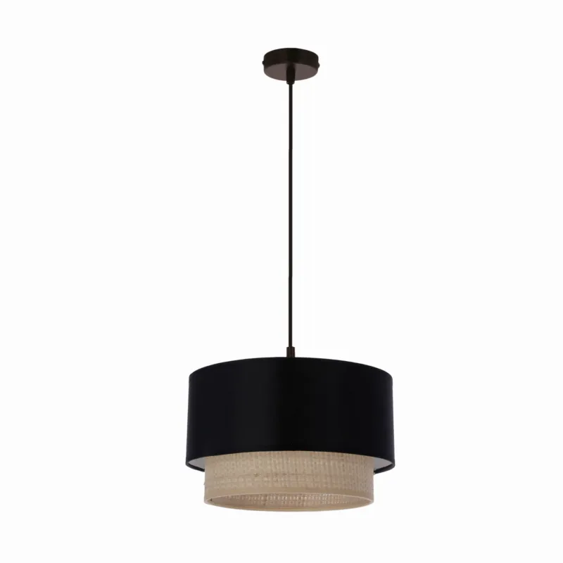 Lampa wisząca Candellux Sferia czarna z beżowym abażurem 1×E27 Wybór klientów