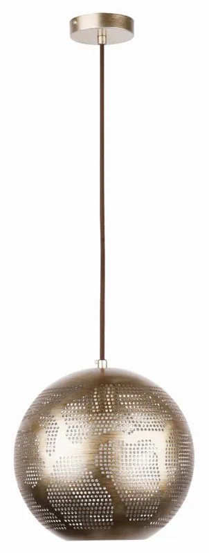 Lampa wisząca Candellux Sfinks brązowa ażurowa 1×E27 Super okazja